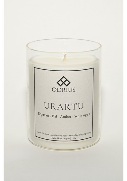 URARTU Kokulu Mum – Amber & Erguvan – Derin ve Mistik Koku – El Yapımı Kalıcı Mum – Soya & Hindistan Cevizi Bazlı ve Rafine Mineral ile Zenginleştirilmiş Özgün Mum Karışımı – 150 gram - ODRIUS fiyatları