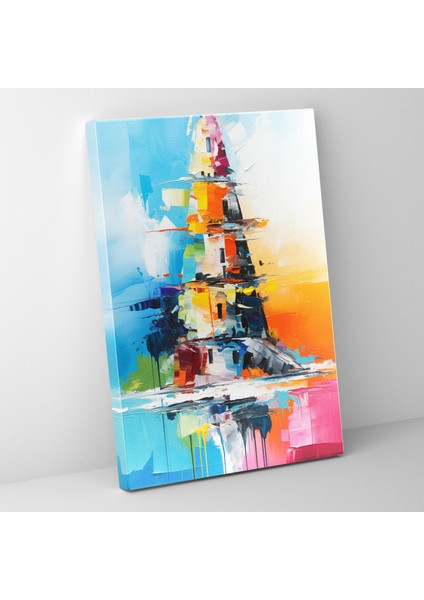 Pisa'nın Eğik Kulesi Kanvas Tablo - Canlı Renkler Duvar Dekorasyonu Ev Dekorasyonu