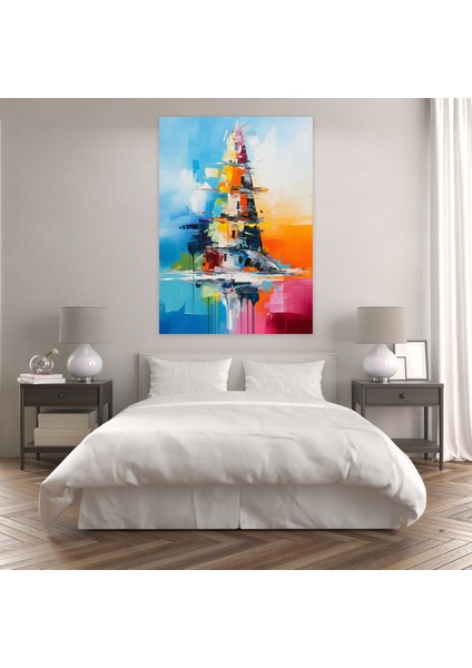 Pisa'nın Eğik Kulesi Kanvas Tablo - Canlı Renkler Duvar Dekorasyonu Ev Dekorasyonu modelleri