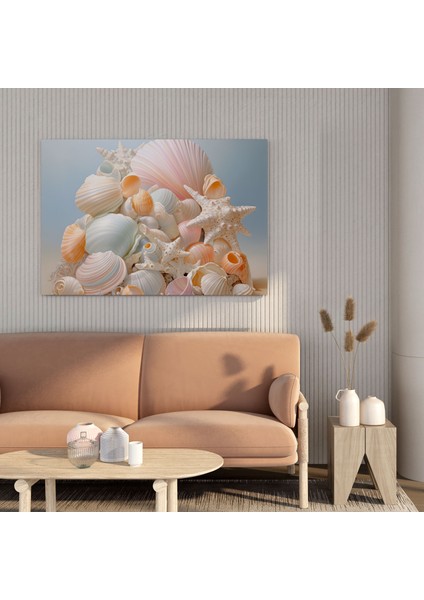 Pastel Deniz Kabuğu Natura Tablo - Huzurlu Duvar Dekorasyonu - Pastel Duvar Sanatı Huzurlu Pastel Doğal Yaşam Zarif Kompozisyon fiyatları