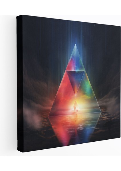 Pink Floyd Kanvas Tablo - Içe Dönük Prizma - Pink Floyd Iç Gözlem Ev Dekorasyonu Prizma