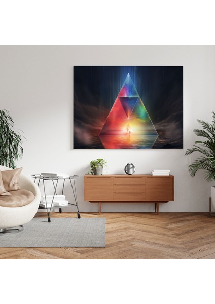 Pink Floyd Kanvas Tablo - Içe Dönük Prizma - Pink Floyd Iç Gözlem Ev Dekorasyonu Prizma modelleri