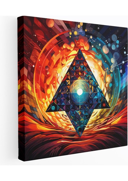 Pink Floyd Prizma Kanvas Tablo - Duvar Dekorasyonu Geometrik Şekiller Kanvas Duvar Sanatı