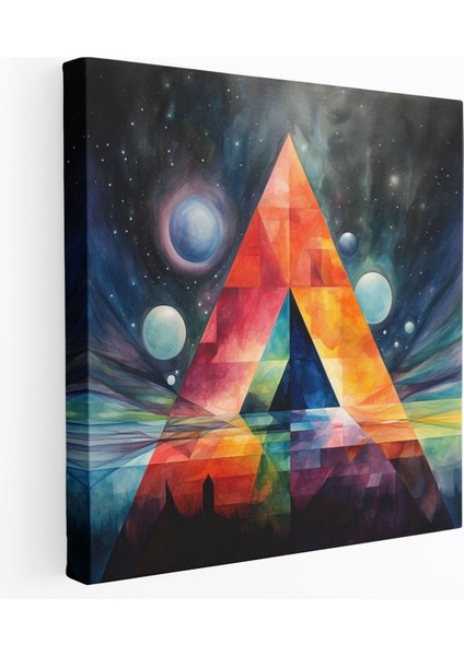 Pink Floyd Soyut Sulu Boya Kanvas Tablo - Pink Floyd Kanvas Tablo