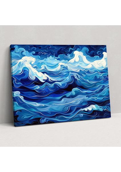 Derin Mavi Gerçeküstü Deniz Manzarası Duvar Sanatı - Pablo Picasso Kanvas Tablo Sanatı