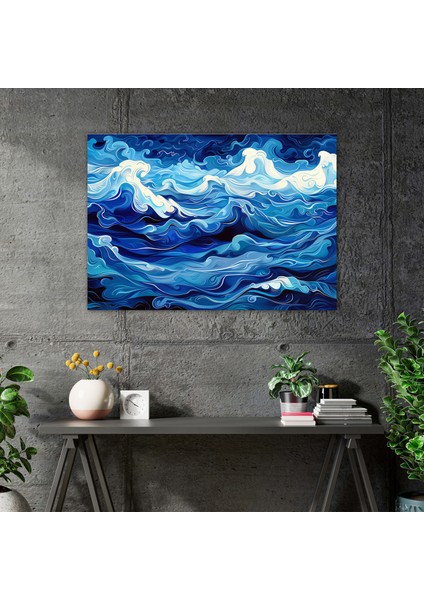 Derin Mavi Gerçeküstü Deniz Manzarası Duvar Sanatı - Pablo Picasso Kanvas Tablo Sanatı fiyatları