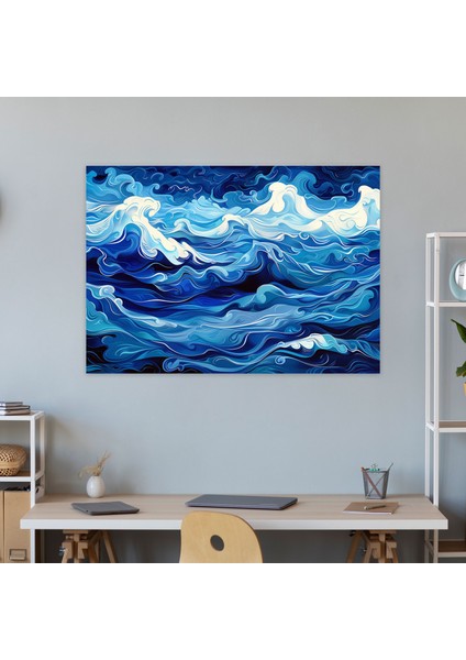 Derin Mavi Gerçeküstü Deniz Manzarası Duvar Sanatı - Pablo Picasso Kanvas Tablo Sanatı modelleri