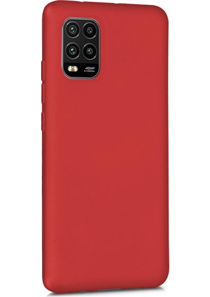 Xiaomi Mi 10 Lite Zoom Premium Silikon Kılıf Bordo