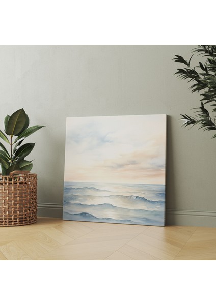 Doğal Deniz Manzaralı Kanvas Tablo - Nötr Kanvas Duvar Sanatı Deniz Manzarası Duvar Dekorasyonu fiyatları