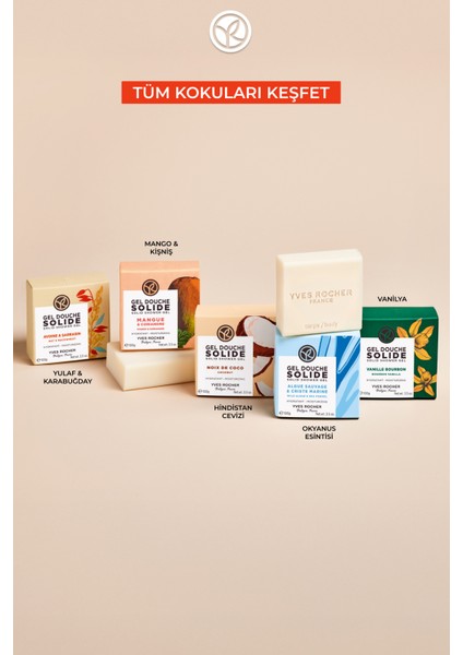 Katı Duş Jeli - Nemlendirici Rahatlatıcı Yulaf Karabuğday-SLS,SLES İçermez,Vegan-100gr