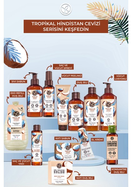 Katı Duş Jeli -Nemlendirici Tropikal Hindistan Cevizi-SLS,SLES İçermez,Vegan-100gr