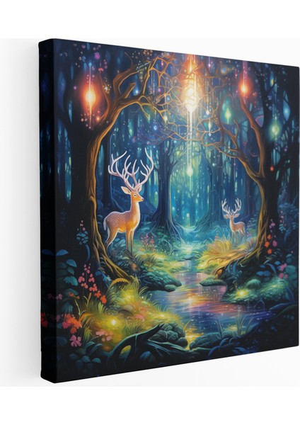Psikedelik Orman Ruhları Kanvas Tablo