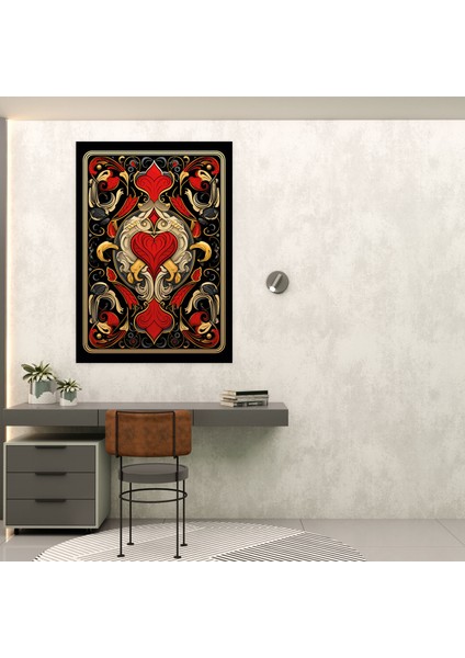 Oyun Kartları Kanvas Tablo - Oyun Kartları Kanvas Tablo Kupa Papazı Royal Flush Kanvas Duvar Sanatı modelleri