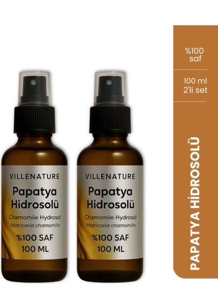 Vıllenature 2'li Set Papatya Hidrosolü Chamomilla Recutita 100 ml