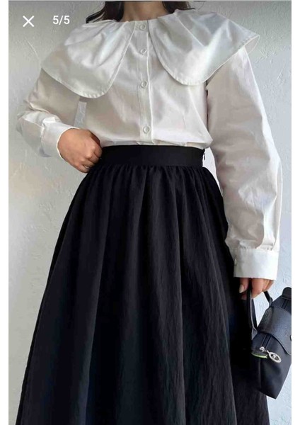 Bebe Yaka Beyaz Poplin Gömlek modelleri
