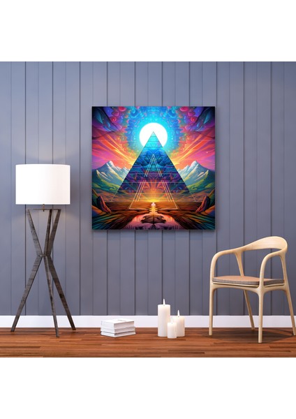 Pink Floyd Kanvas Tablo - Psikedelik Prizma Duvar Sanatı - Pink Floyd Prizma Trippy Duvar Sanatı modelleri