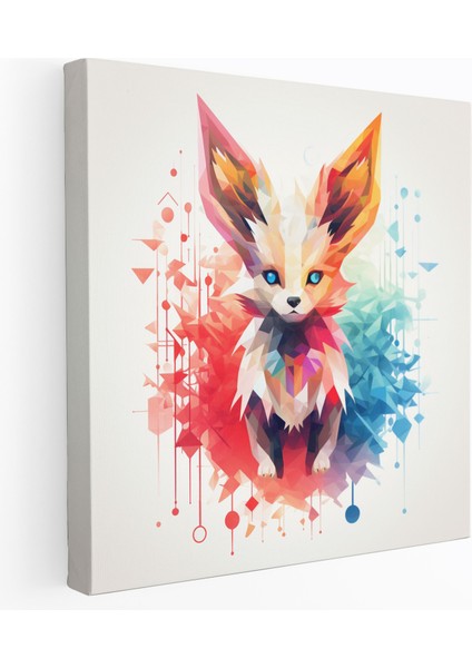 Pokemon Duvar Dekorasyonu - Eevee Evrim Soyut Kanvas Tablo Baskı - Pokemon Eevee Evrim Kanvas Tablo Sanatı