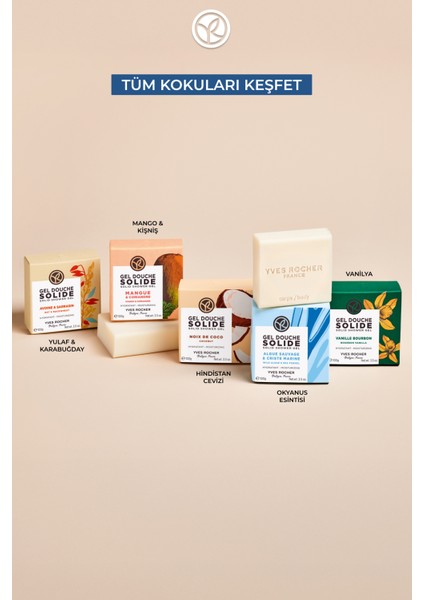 Katı Duş Jeli - Nemlendirici Serinletici Okyanus Esintisi-SLS,SLES İçermez,Vegan-100gr