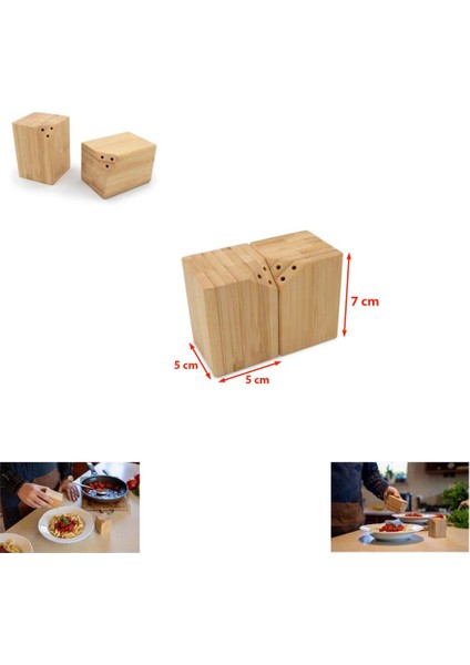 Mıknatıslı Tuzluk Bambu Ahşap Mıknatıslı 2 Li Tuzluk Baharatlık fiyatları