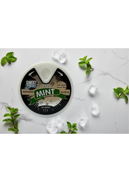 Nane Aromalı Şekersiz Şeker 10 gr - Üçlü fiyatları