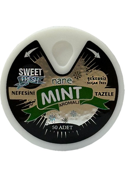 Nane Aromalı Şekersiz Şeker 10 gr - Üçlü modelleri