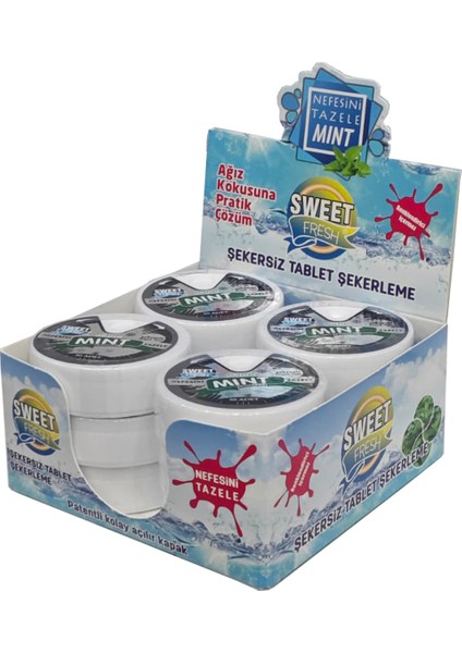 Nane Aromalı Şekersiz Şeker 10 gr - Üçlü