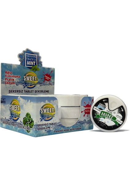 Nane Aromalı Şekersiz Şeker 10 gr - Üçlü