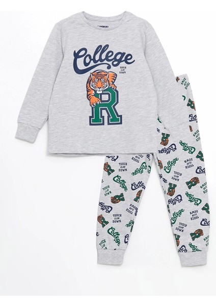 Lcw Kids Gri Bisiklet Yaka Erkek Çocuk Pijama Takımı