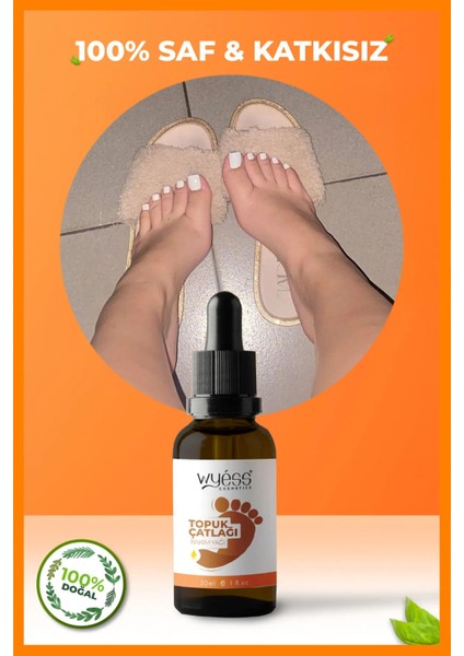 Doğal İçerikli Ayak ve Topuk Bakım Yağı - Hızla Emilir, 30 ml, Shea Yağı ve E Vitamini İçerir