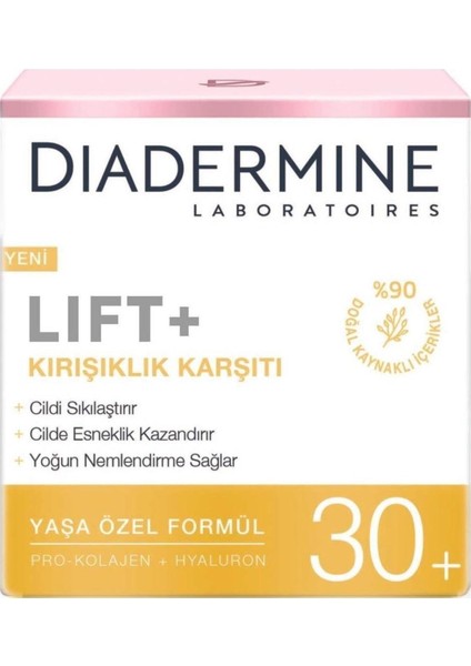Lift+ 30+ Gündüz Kremi 50 ml Kırışıklık Karşıtı %90 Doğal İçerikli Normal Karma Ciltler modelleri