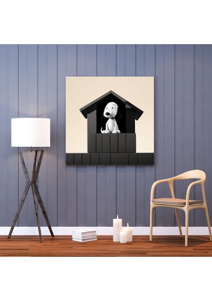 Minimalist Snoopy Duvar Sanatı - Siyah Beyaz Kanvas Tablo - Snoopy Duvar Sanatı Temiz Estetik Siyah Beyaz Illüstrasyon fiyatları