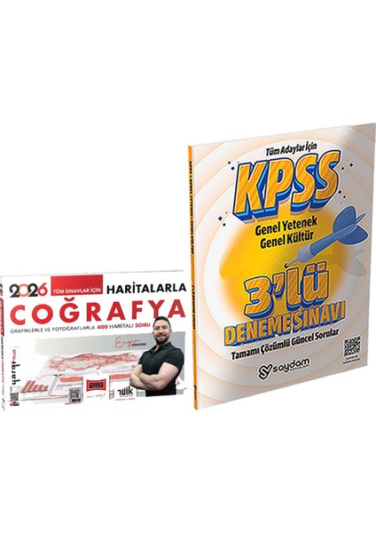 2026 Haritalarla Coğrafya Grafiklerle ve Fotoğraflarla 400 Haritalı Soru - 3 Deneme