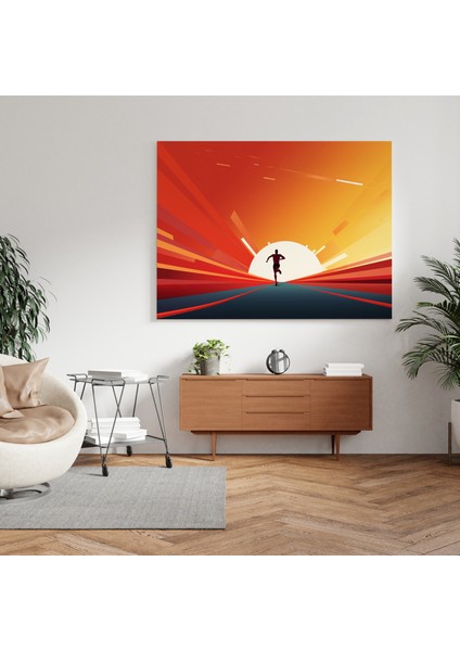 Minimalist Koşucu Bitiş Çizgisi Kanvas Tablo fiyatları