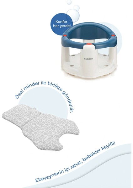 Babyjem Önden Açılır Mama Sandalye Oturağı ve Minderi - 2 ' Li Set Indigo Mavi modelleri