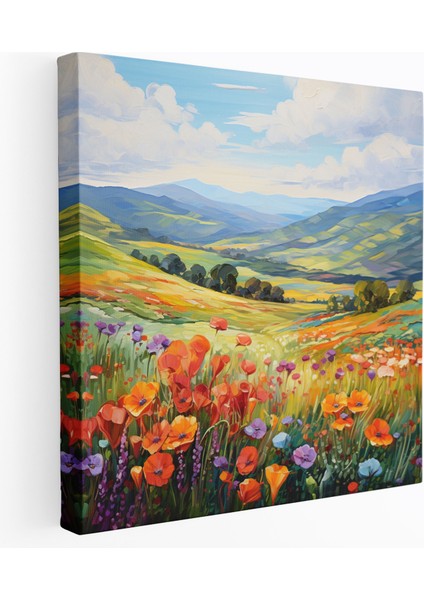 Rolling Stones Manzara Kanvas Tablo - Empresyonist Peyzaj Duvar Sanatı - Tepeler Kanvas Manzara