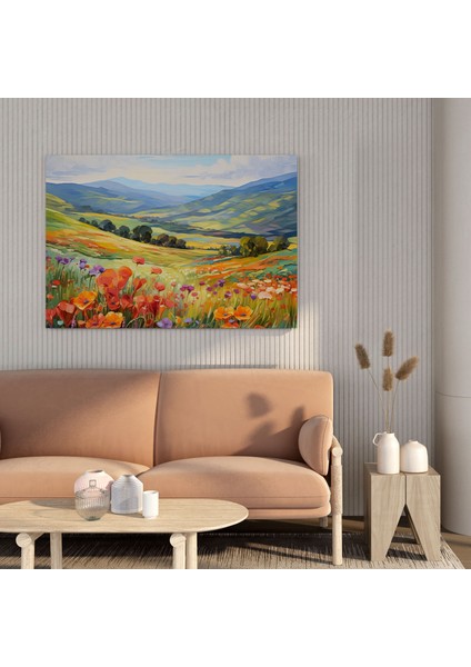 Rolling Stones Manzara Kanvas Tablo - Empresyonist Peyzaj Duvar Sanatı - Tepeler Kanvas Manzara modelleri