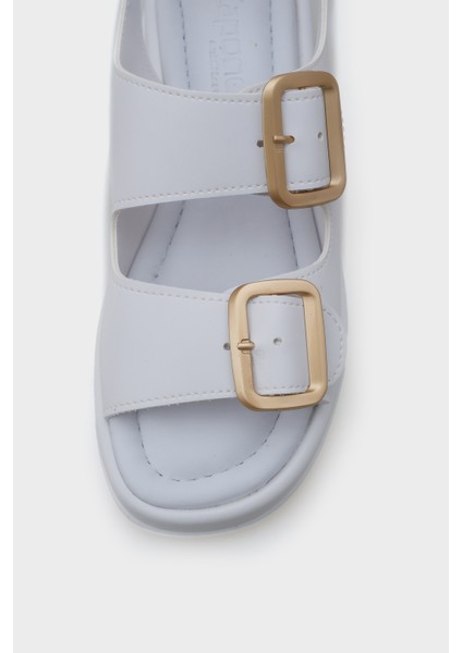 Denice Dolgu Topuklu Çift Bantlı Tokalı Kadın Sandalet fırsatları