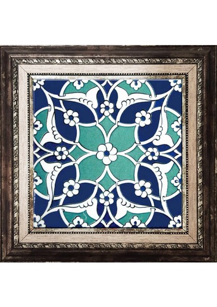 20x20 Cm Ac 80 Selçuklu İznik Desen Kütahya Çini Pano