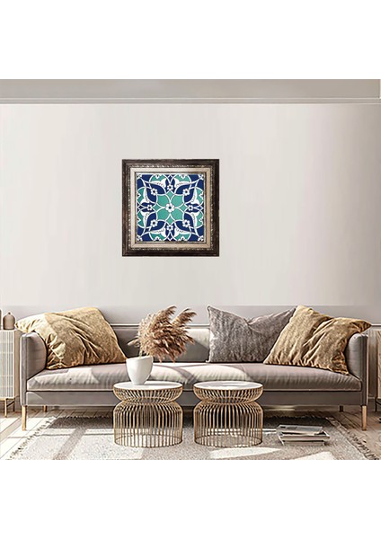 20x20 Cm Ac 80 Selçuklu İznik Desen Kütahya Çini Pano indirimleri