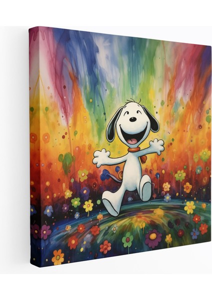 Snoopy Kanvas Tablo - Dans Eden Snoopy Duvar Sanatı