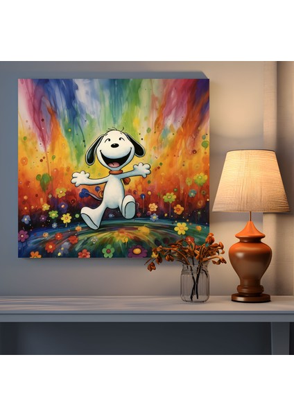 Snoopy Kanvas Tablo - Dans Eden Snoopy Duvar Sanatı fiyatları