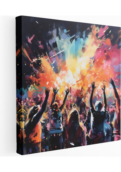 Modernist Rock Konseri Kanvas Tablosu