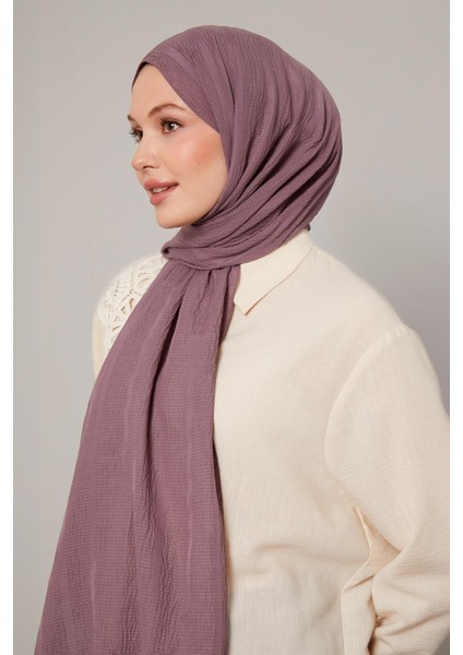 Mürdüm Kendinden Dokulu Natural Line Şal modelleri