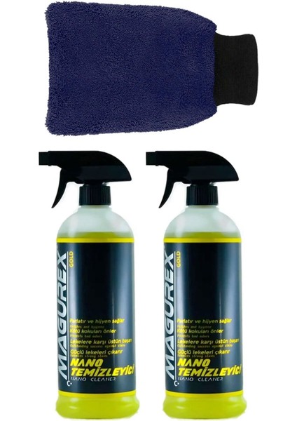 Nano Temizleyici - Güçlü Kir ve Leke Çıkarma, Çok Yüzeyli Kullanım için Uygun, 2 x 800 ml, Uygulama Eldiveni Hediye fiyatları
