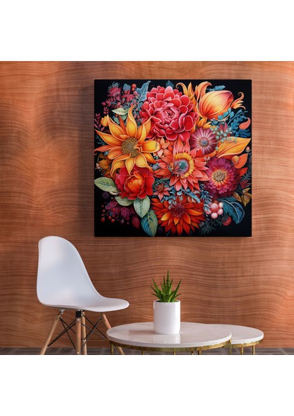 Spiritüel Kanvas Tablo - Botanik Mandala Duvar Dekoru - Duvar Sanatı Ev Dekorasyonu modelleri