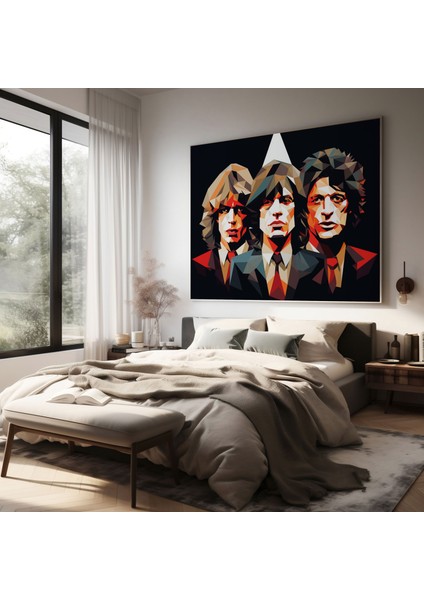 Rolling Stones Kanvas Tablo - Duvar Dekorasyonu Kanvas Sanat modelleri