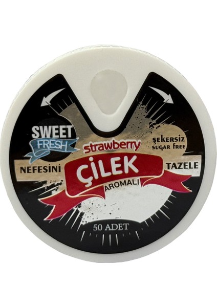 Çilek Aromalı Şekersiz Şeker 10GR fırsatları