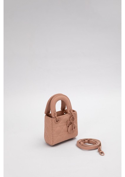 Pembe Mini Boy Aksesuar Detaylı El Çantası fiyatları