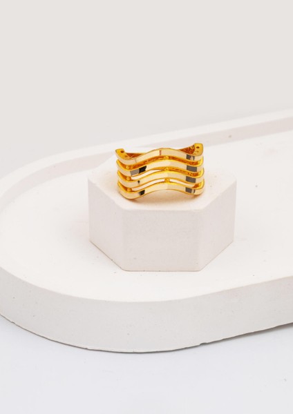 14 Ayar Altın Zikzaklı Ajda Yüzük fırsatları