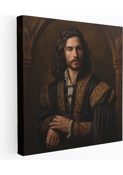 Bir Asil Lordun Rönesans Kanvas Tablosu - Rönesans Duvar Sanatı Asil Lord